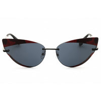 Adidas Women's Sunglasses - Matte Black Metal Cat Eye Half Rim Frame | OR0016 02A ,