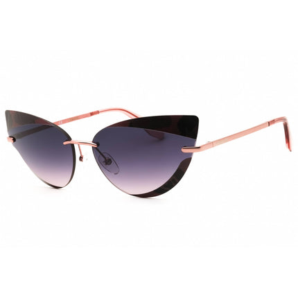 Adidas Women's Sunglasses - Gold/Pink Metal Cat Eye Shape Half Rim Frame | OR0016 33Z ,
