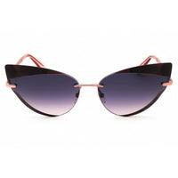 Adidas Women's Sunglasses - Gold/Pink Metal Cat Eye Shape Half Rim Frame | OR0016 33Z ,