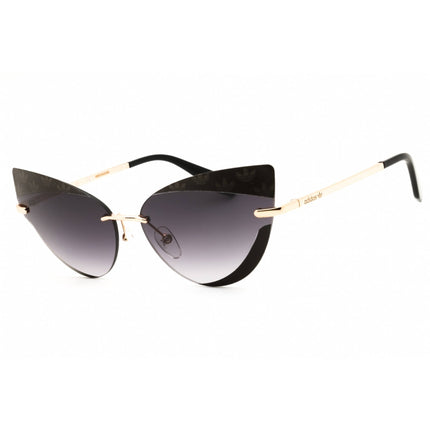 Adidas Women's Sunglasses - Black/Gold Metal Cat Eye Shape Half Rim Frame | OR0016 05B ,
