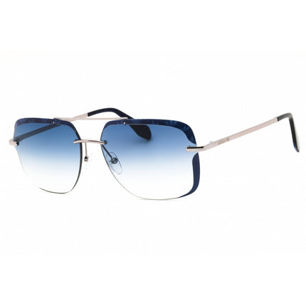 Adidas Men's Sunglasses - Shiny Light Ruthenium Metal Rectangular Frame | OR0017 14W ,