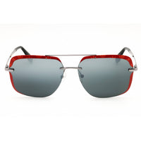 Adidas Men's Sunglasses - Shiny Dark Ruthenium Rectangular Half Rim Frame | OR0017 12C ,
