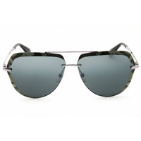 Adidas Men's Sunglasses - Shiny Dark Ruthenium Aviator Half Rim Frame | OR0018 12C ,
