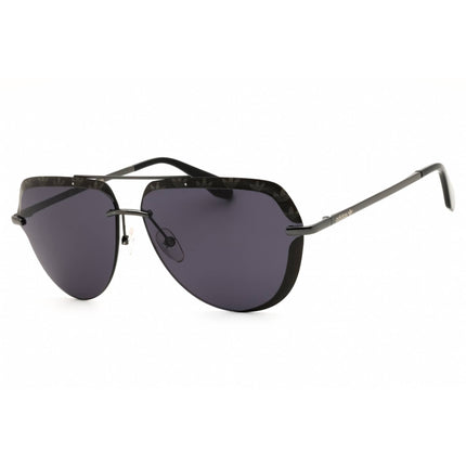 Adidas Men's Sunglasses - Shiny Gunmetal Metal Aviator Half Rim Frame | OR0018 08A ,