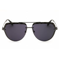 Adidas Men's Sunglasses - Shiny Gunmetal Metal Aviator Half Rim Frame | OR0018 08A ,