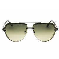 Adidas Men's Sunglasses - Black Metal Aviator Shape Half Rim Frame | OR0018 05P ,