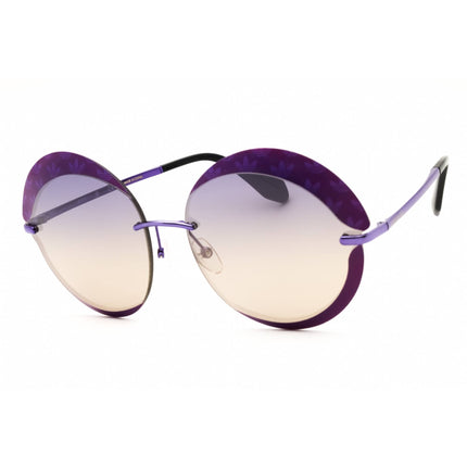 Adidas Women's Sunglasses - Shiny Violet Metal Round Shape Half Rim Frame | OR0019 81Z ,