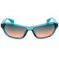 Adidas Unisex Sunglasses - Shiny Turquoise Rectangular Full Rim Frame | OR0021 87W ,