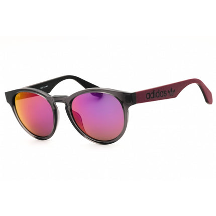 Adidas Unisex Sunglasses - Grey/Black/Red Round Shape Full Rim Frame | OR0025 20Z ,