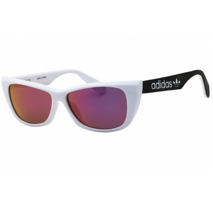 Adidas Women's Sunglasses - White Injected Propionate Cat Eye Shape Frame | OR0027 21Z ,