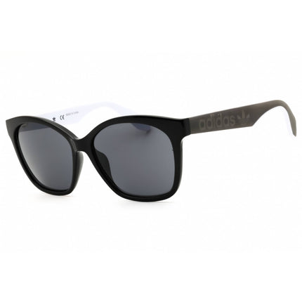 Adidas Women's Sunglasses - Shiny Black Rectangular Shape Full Rim Frame | OR0045 01A ,