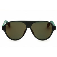 Adidas Men's Sunglasses - Dark Brown/Green Injected Propionate Oval Frame | OR0059 50Q ,