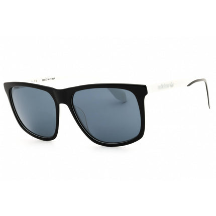 Adidas Men's Sunglasses - Black/White Rectangular Shape Full Rim Frame | OR0062 05C ,
