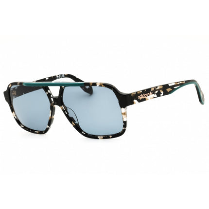 Adidas Men's Sunglasses - Coloured Havana Rectangular Full Rim Frame | OR0066 55N ,