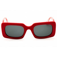 Adidas Unisex Sunglasses - Matte Red Acetate Rectangular Full Rim Frame | OR0076 67A ,