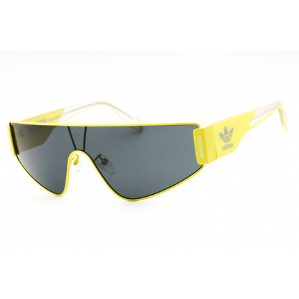 Adidas Unisex Sunglasses - Matte Yellow Metal Shield Shape Full Rim Frame | OR0077 40A ,