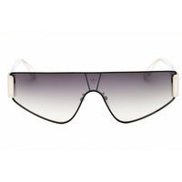 Adidas Unisex Sunglasses - Black/Silver/White Shield Shape Full Rim Frame | OR0077 05C ,