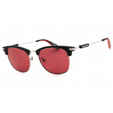 Adidas Men's Sunglasses - Grey/Silver/Red Rectangular Full Rim Frame | OR0083 20S ,