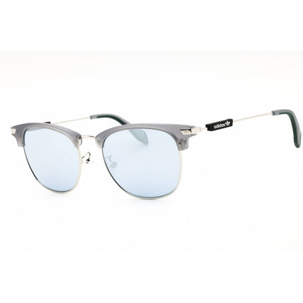 Adidas Men's Sunglasses - Grey/Black/Silver Rectangular Full Rim Frame | OR0083 20C ,