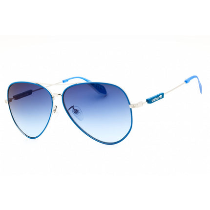 Adidas Unisex Sunglasses - Blue/Silver Metal Aviator Shape Full Rim Frame | OR0085 92X ,