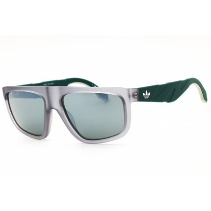 Adidas Unisex Sunglasses - Grey/Green Rectangular Shape Full Rim Frame | OR0093 20Q ,
