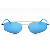 Adidas Unisex Sunglasses - Shiny Palladium Metal Oval Full Rim Frame | OR0099 16X ,