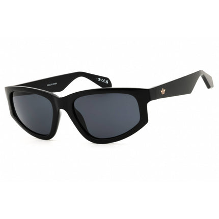 Adidas Women's Sunglasses - Shiny Black Rectangular Shape Full Rim Frame | OR0107 01A ,