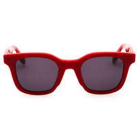Adidas Unisex Sunglasses - Shiny Red Acetate Rectangular Full Rim Frame | OR0109 66A ,