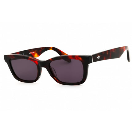 Adidas Unisex Sunglasses - Red Havana Rectangular Shape Full Rim Frame | OR0117 54A ,