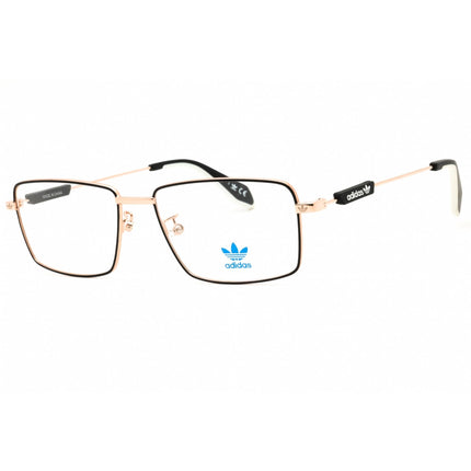 Adidas Men's Eyeglasses - Black/Gold Metal Rectangular Full Rim Frame | OR5040 005 ,