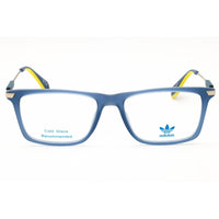 Adidas Men's Eyeglasses - Blue/Silver/Yellow Rectangular Full Rim Frame | OR5050 092 ,