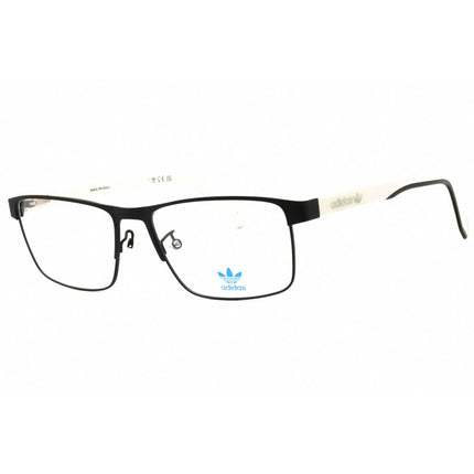 Adidas Men's Eyeglasses - Black/White Metal Rectangular Full Rim Frame | OR5061 005 ,