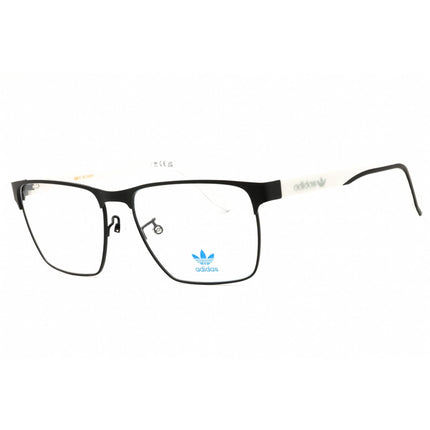Adidas Men's Eyeglasses - Black/White Metal Rectangular Full Rim Frame | OR5062 005 ,