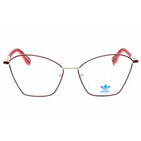 Adidas Women's Eyeglasses - Bordeaux/Clear Metal Cat Eye Full Rim Frame | OR5070 071 ,
