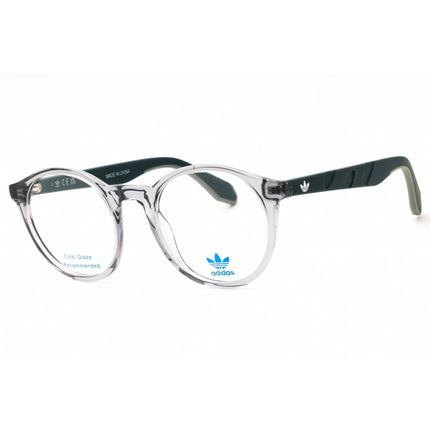 Adidas Unisex Eyeglasses - Grey/Green Injected Propionate Round Frame | OR5075 020 ,