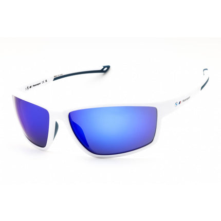 BMW Men's Sunglasses - White Sport Wraparound Shape Full Rim Frame | BS0047 21X ,