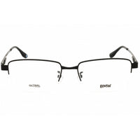 BMW Men's Eyeglasses - Matte Black Metal Rectangular Half Rim Frame | BW5072-H 002 ,