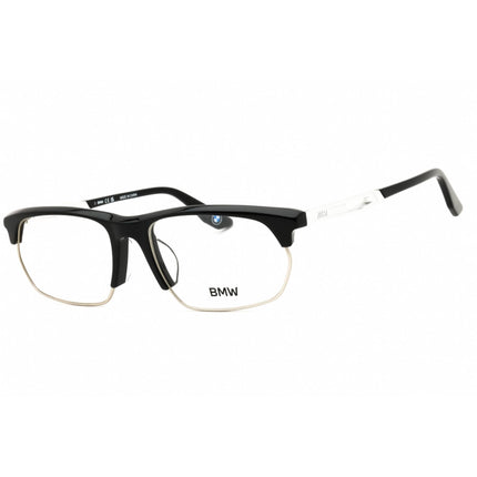 BMW Men's Eyeglasses - Shiny Black Acetate Rectangular Full Rim Frame | BW5082-H 001 ,