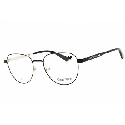 Calvin Klein Unisex Eyeglasses - Matte Black Metal Round Shape Frame | CK25107 002 ,
