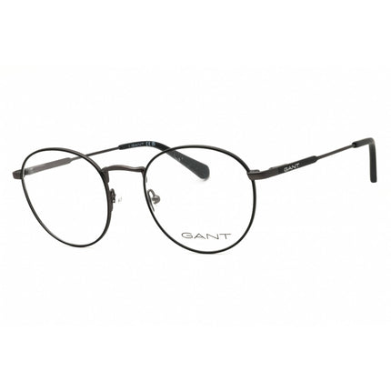 Gant Unisex Eyeglasses - Round Shape Matte Black Metal Full Rim Frame | GA3270 002 ,