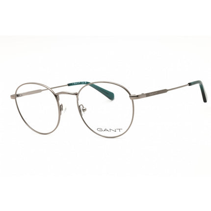 Gant Unisex Eyeglasses - Round Shiny Dark Ruthenium Metal Full Rim Frame | GA3270 012 ,