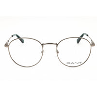 Gant Unisex Eyeglasses - Round Shiny Dark Ruthenium Metal Full Rim Frame | GA3270 012 ,
