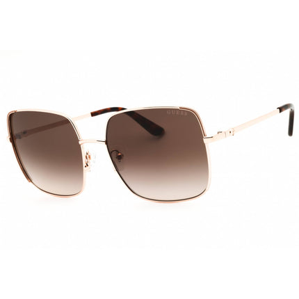 Guess Women's Sunglasses - Shiny Rose Gold Rectangular Full Rim Frame | GU00194 28F ,