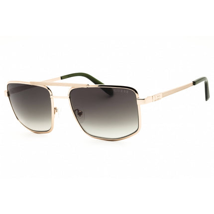 Guess Men's Sunglasses - Gold Metal Rectangular Shape Full Rim Frame | GU00208 32P ,