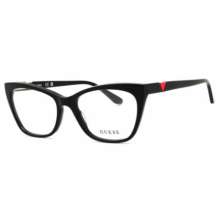 Guess Women's Eyeglasses - Shiny Black Acetate Cat Eye Full Rim Frame | GU2811 001 ,