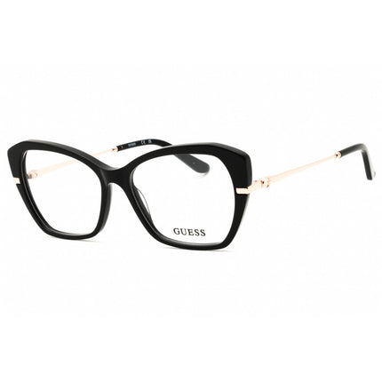 Guess Women's Eyeglasses - Shiny Black Acetate Cat Eye Full Rim Frame | GU50183 001 ,