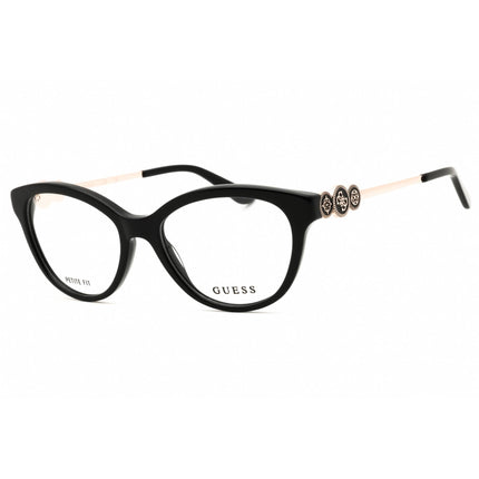 Guess Women's Eyeglasses - Shiny Black Acetate Cat Eye Full Rim Frame | GU50230 001 ,
