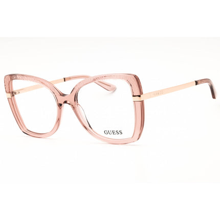 Guess Women's Eyeglasses - Shiny Beige Oversized Shape Full Rim Frame | GU50245 057 ,