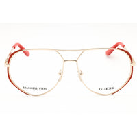 Guess Women's Eyeglasses - Matte Orange/Gold Aviator Full Rim Frame | GU50247 043 ,