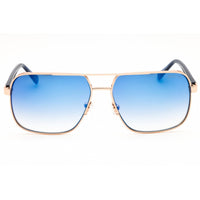 Guess Men's Sunglasses - Shiny Rose Gold Rectangular Full Rim Frame | GU00119 28X ,